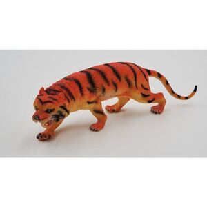 DGI Tiger Toy Figure Figurine Safari Animal 11" Long Orange Black